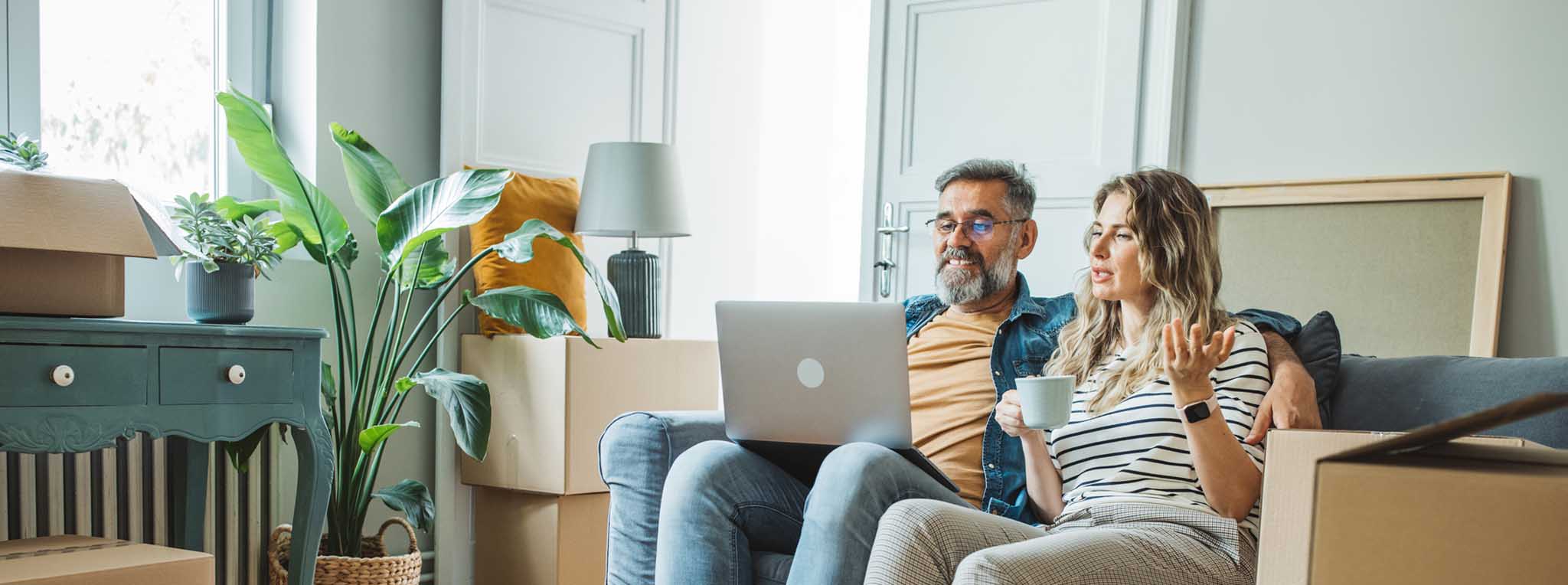 Couple on laptop