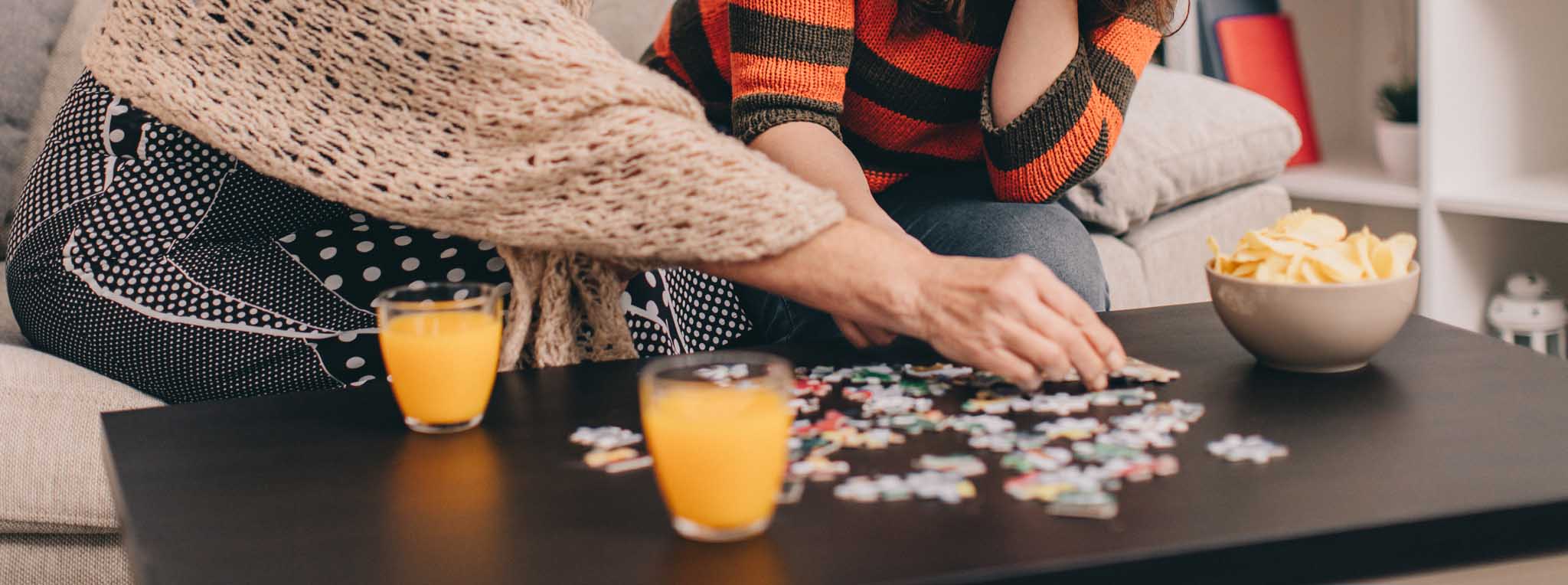 People doing puzzle