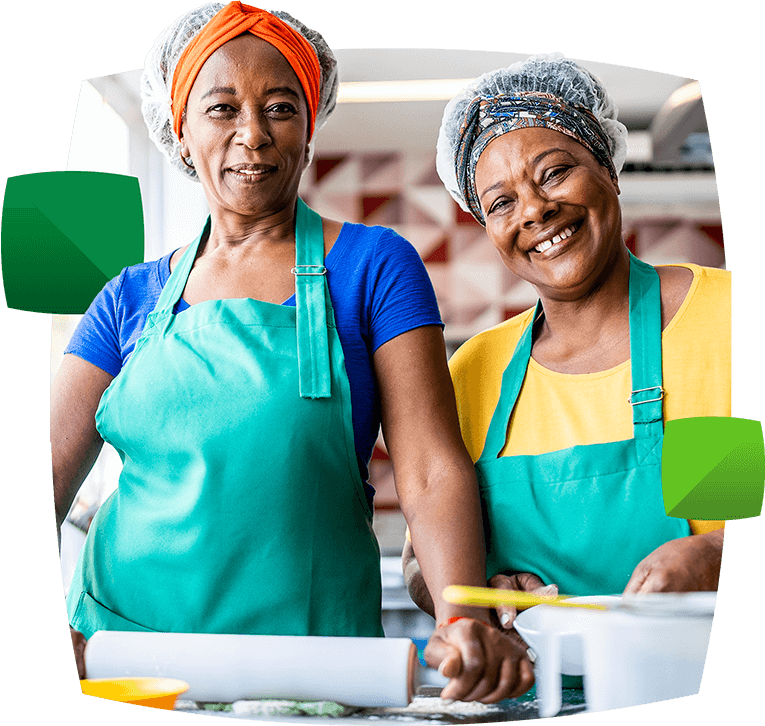 Two women in kitchen